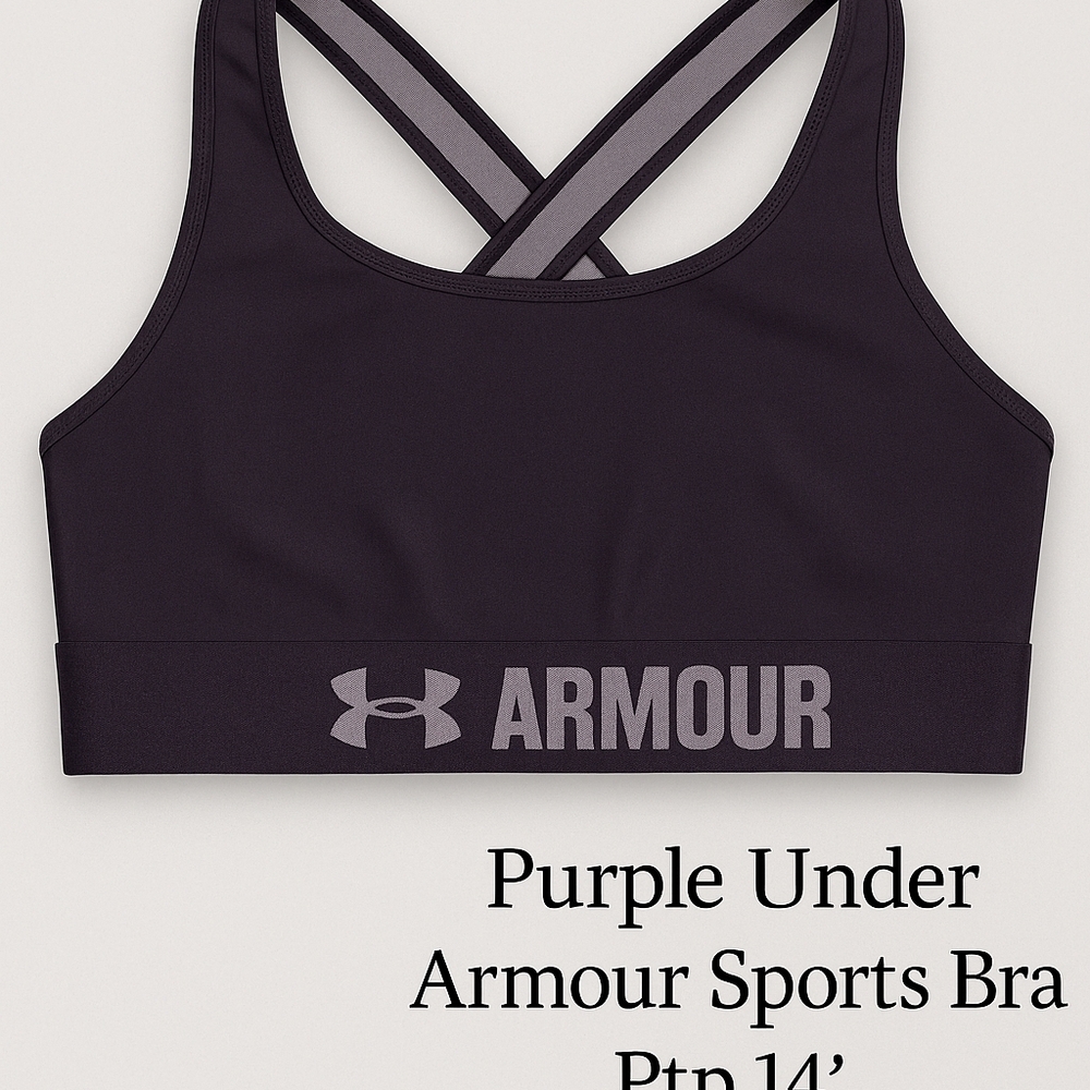 Under Armour Purple Sports Bra Size Medium